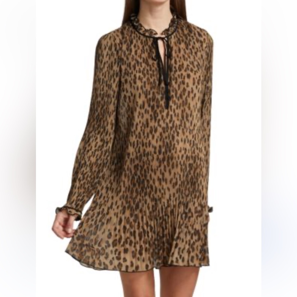 Worn once. Veronica Beard Lovie leopard print dress